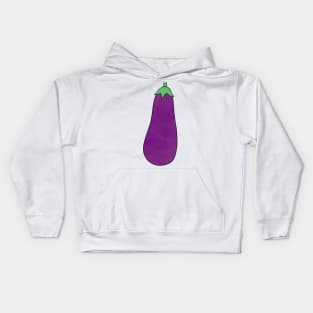 Eggplant Emoji Kids Hoodie